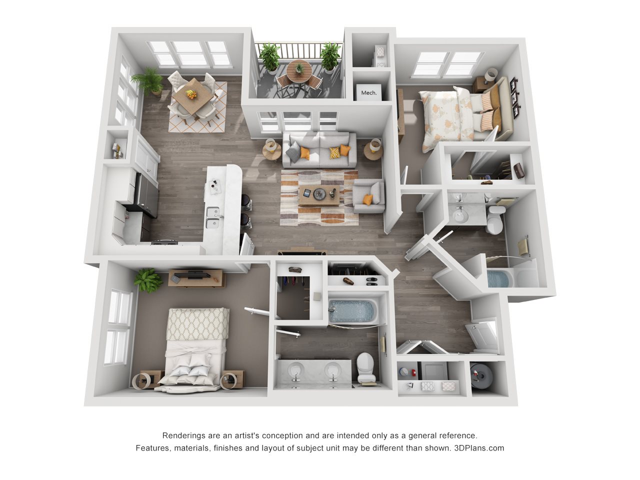 Encore 2 Bedroom Floorplan 2 Bedroom Apartment Floorplan in Meridian Idaho